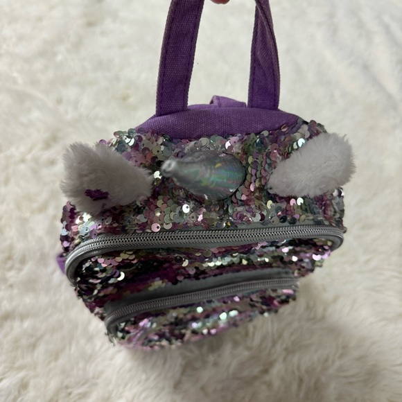 Cat & Jack Unicorn Mini Sequin Backpack Purse - Picture 6 of 8